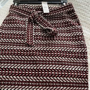 NWT: Loft tie midi skirt in size S